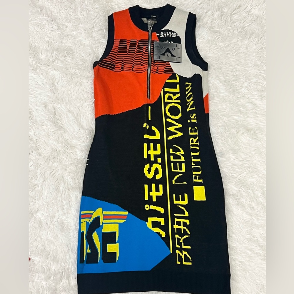Woven Diesel mini dress